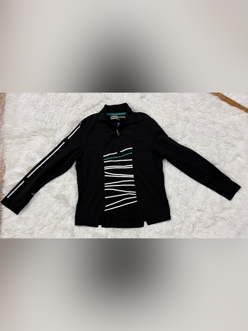 jamie sadock Black Jacket with Teal Accents